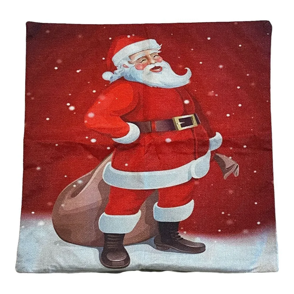 Santa Claus Pillow Cover Cushion Case 17x17 Inch Multicolor New‎ Christmas